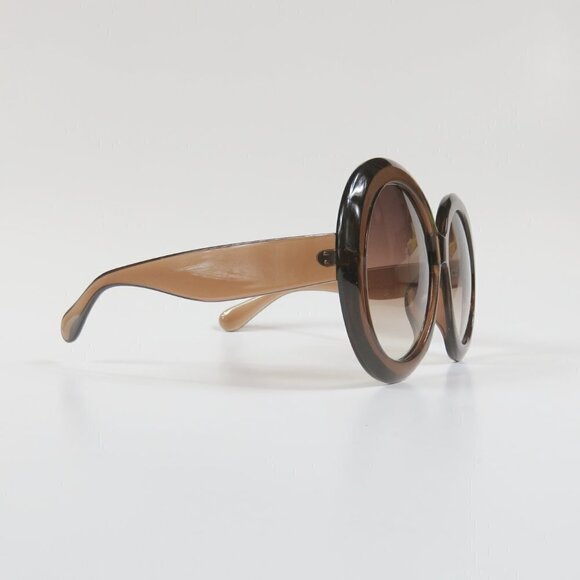 Vintage Round Sunglasses XL Frames - Oversize Retro 1970's 1960's - Caramel NEW  - Picture 3 of 8